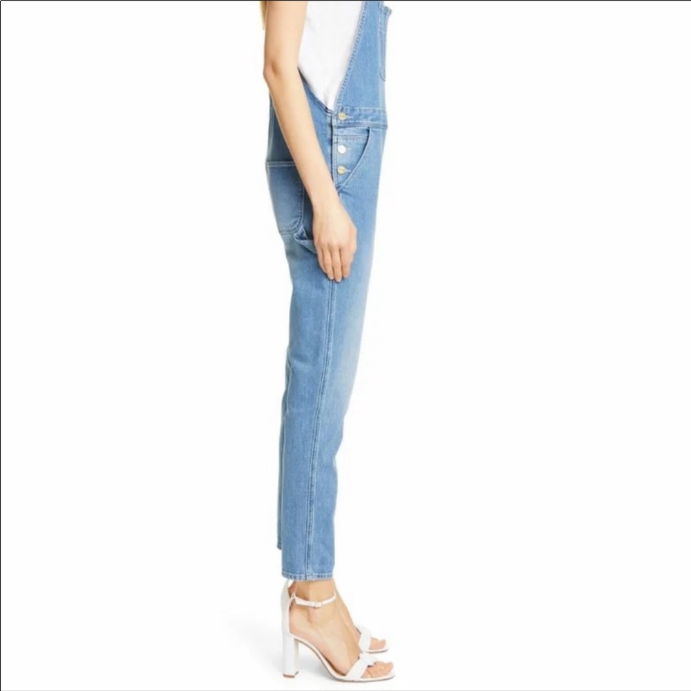 *Sold* Frame Le Garcon Boyfriend style Cropped Denim Overalls New With Tag - Picture 3 of 11